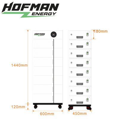 Batteriespeicher Premium LiFePO4 10.24 - 40.96 kWh stapelbar HOFMAN-ENERGY