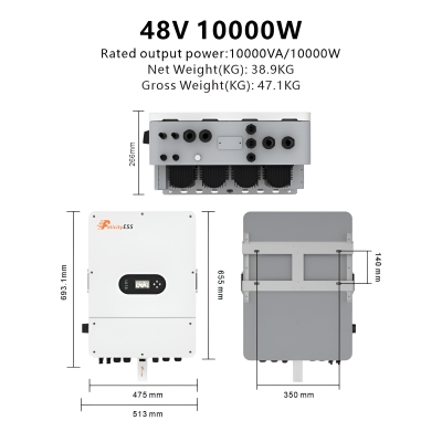 Onduleur Felicity Solar Hybrid On/Off-Grid 10kW Triphas&eacute; WiFi